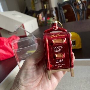 Macy’s 2016 Santa’s Mailbox Ornament, in box